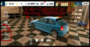 Car Parking Multiplayer Color Codes